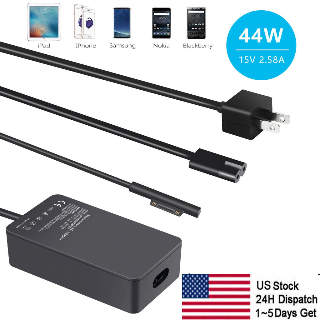 For Microsoft Surface Pro3/4/5/6/7 1625 1724 1796 1800 AC Adapter Charger 44W US