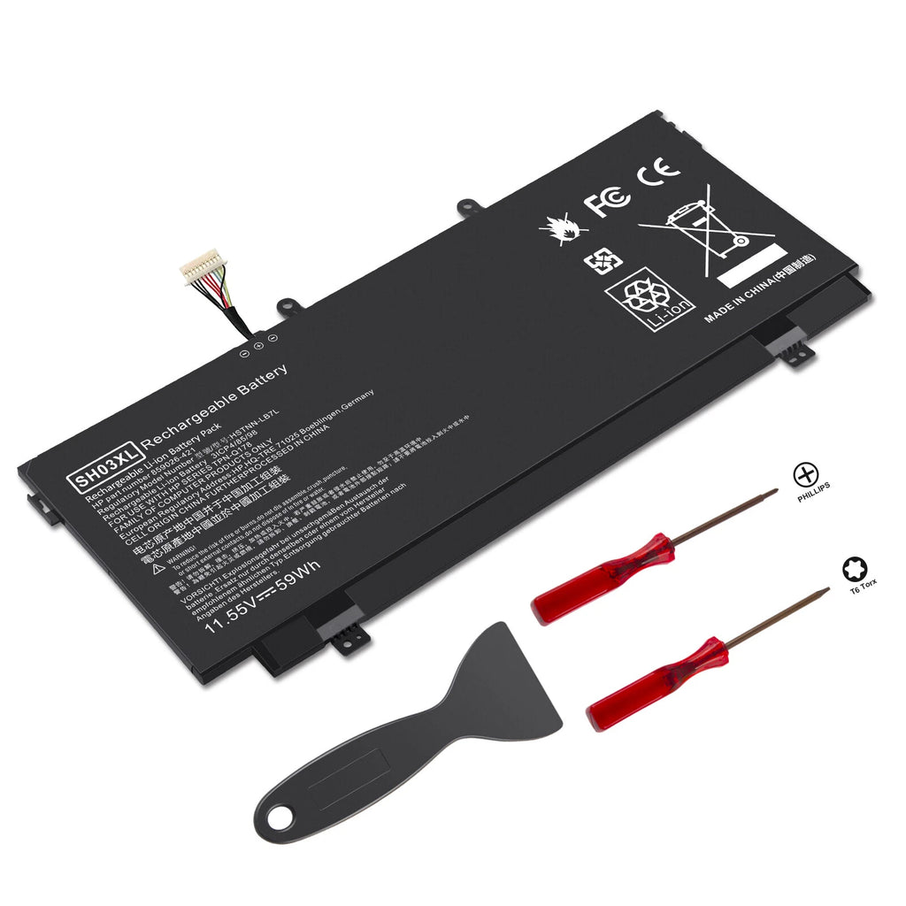 59WH SH03XL Battery For HP Spectre x360 13-w023dx 13-AC033DX TPN-Q178/Charger