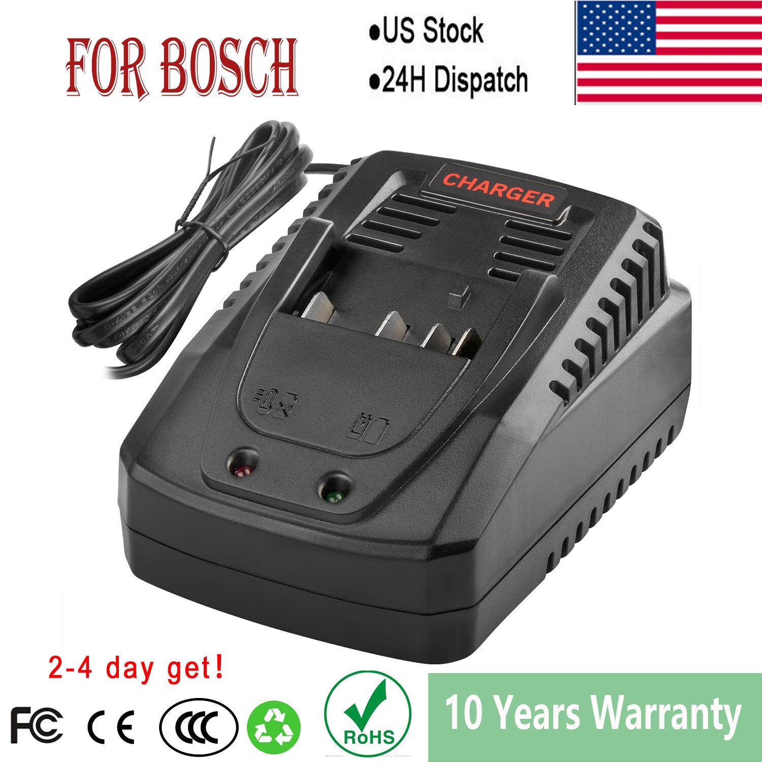 For Bosch BC660 14.4V -18V Lithium Battery Charger BAT618G BAT609 BAT618 BAT619