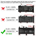 C41N1731-2 Battery For ASUS ROG Strix G17 G712LU G731G SCAR 17 G732LW