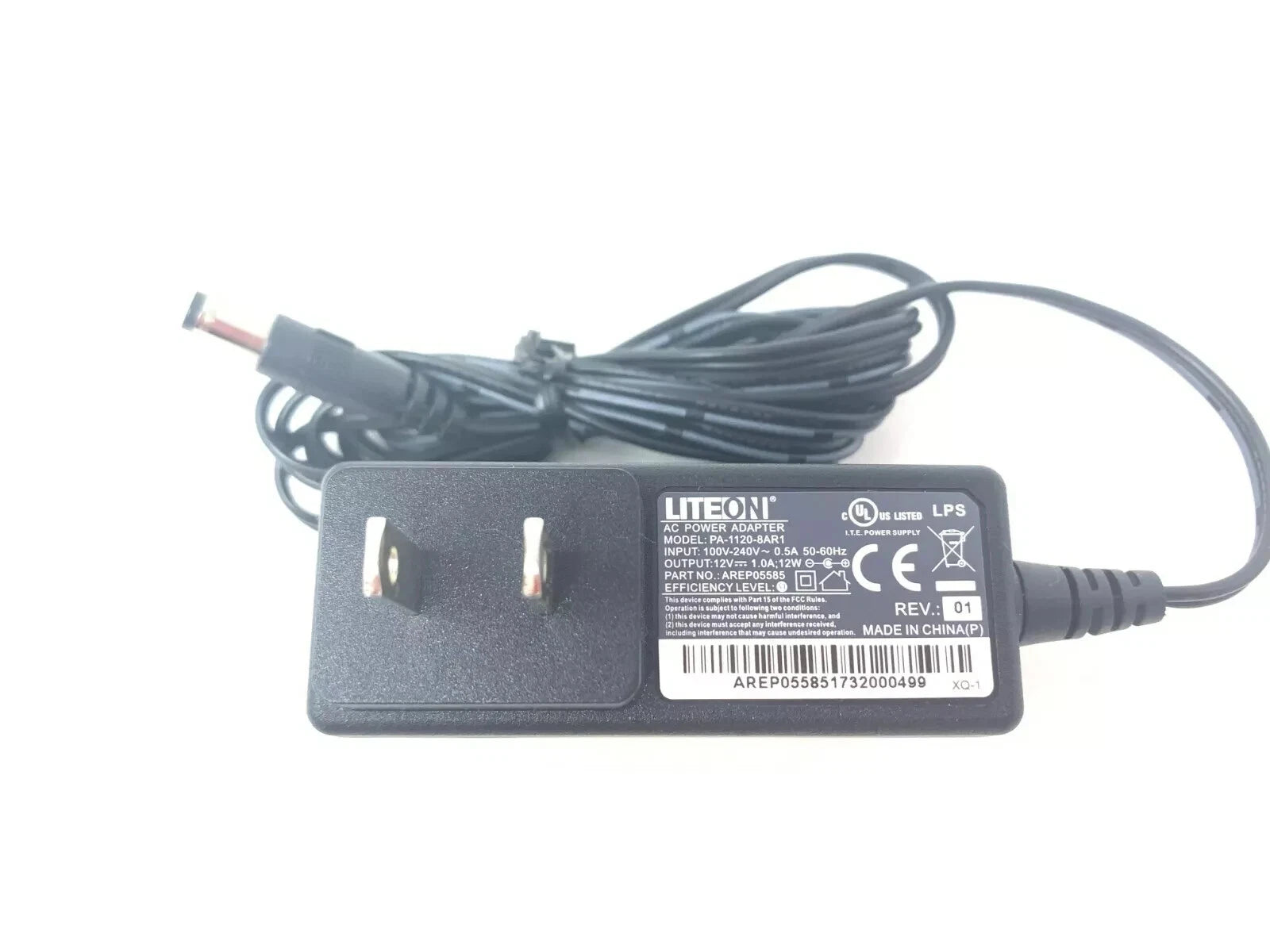 Liteon 12V 1A AC Power Adapter PA-1120-8AR1 AREP05585 100-240V 50-60Hz Charger