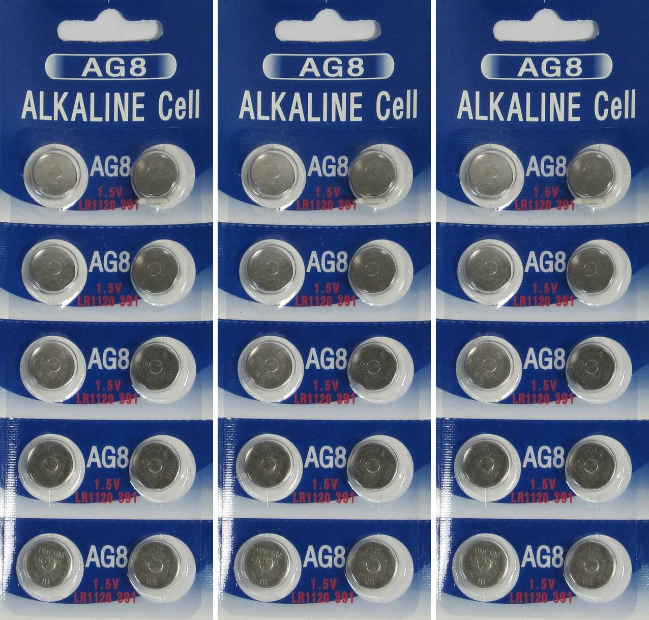 30 AG8 LR1120 391 LR55 1.5 Volt Alkaline Cell Watch Batteries Ships From USA
