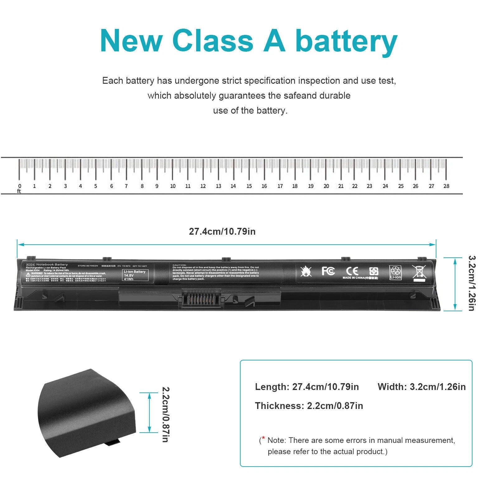 KI04 Battery for HP Pavilion 14 15 800010-421 800049-001 HSTNN-DB6T TPN-Q158 NEW
