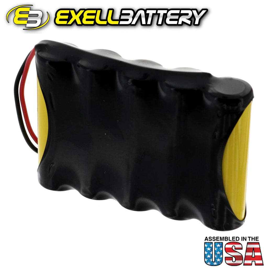 Exell 6V 1000mAh (5xAA) NiCd Custom Battery Pack w/ Wire Leads