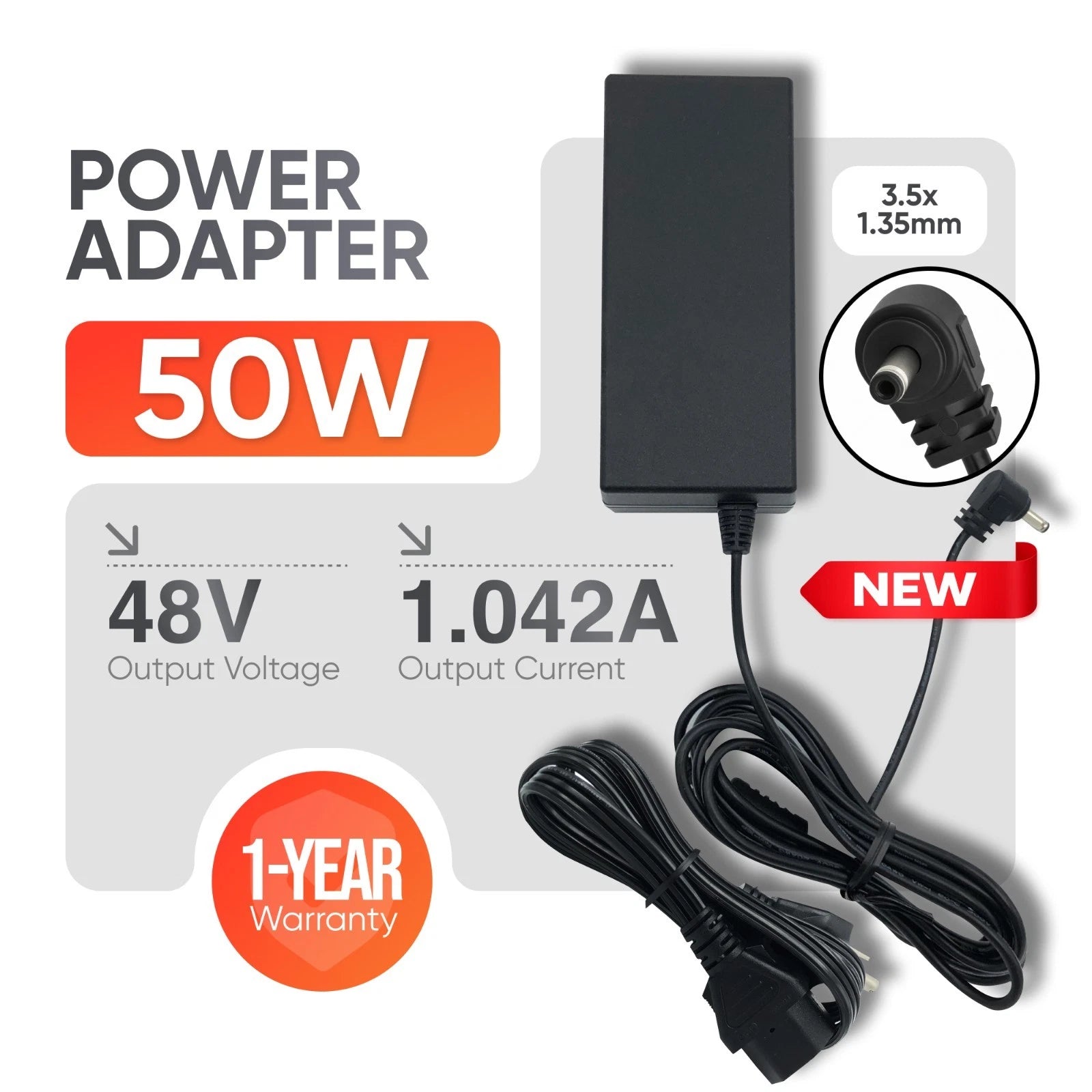 NEW Original Aruba 50W AC Power Supply 48V 1.042A ADP-50GR BD??1 YEAR WARRANTY