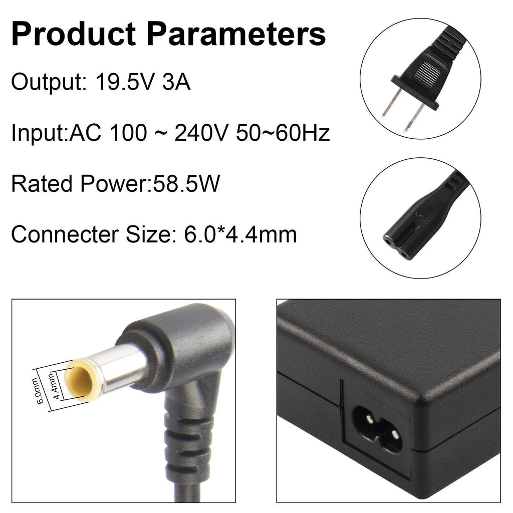 For LG Monitor Power Cord 19V Power Supply LCD LED HD TV Monitor Adapter Cord