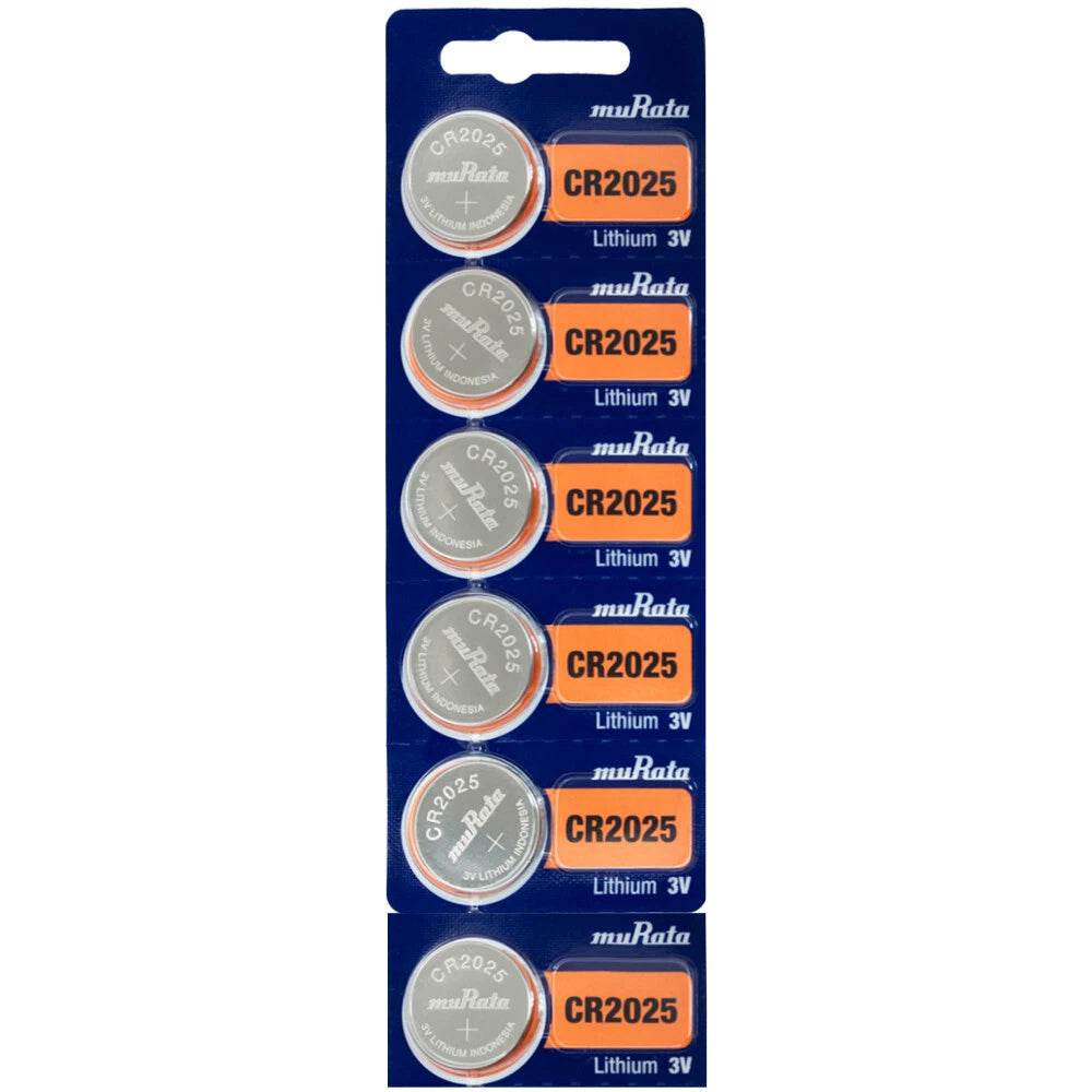 Murata CR2025 Lithium 3V Battery 6 pcs