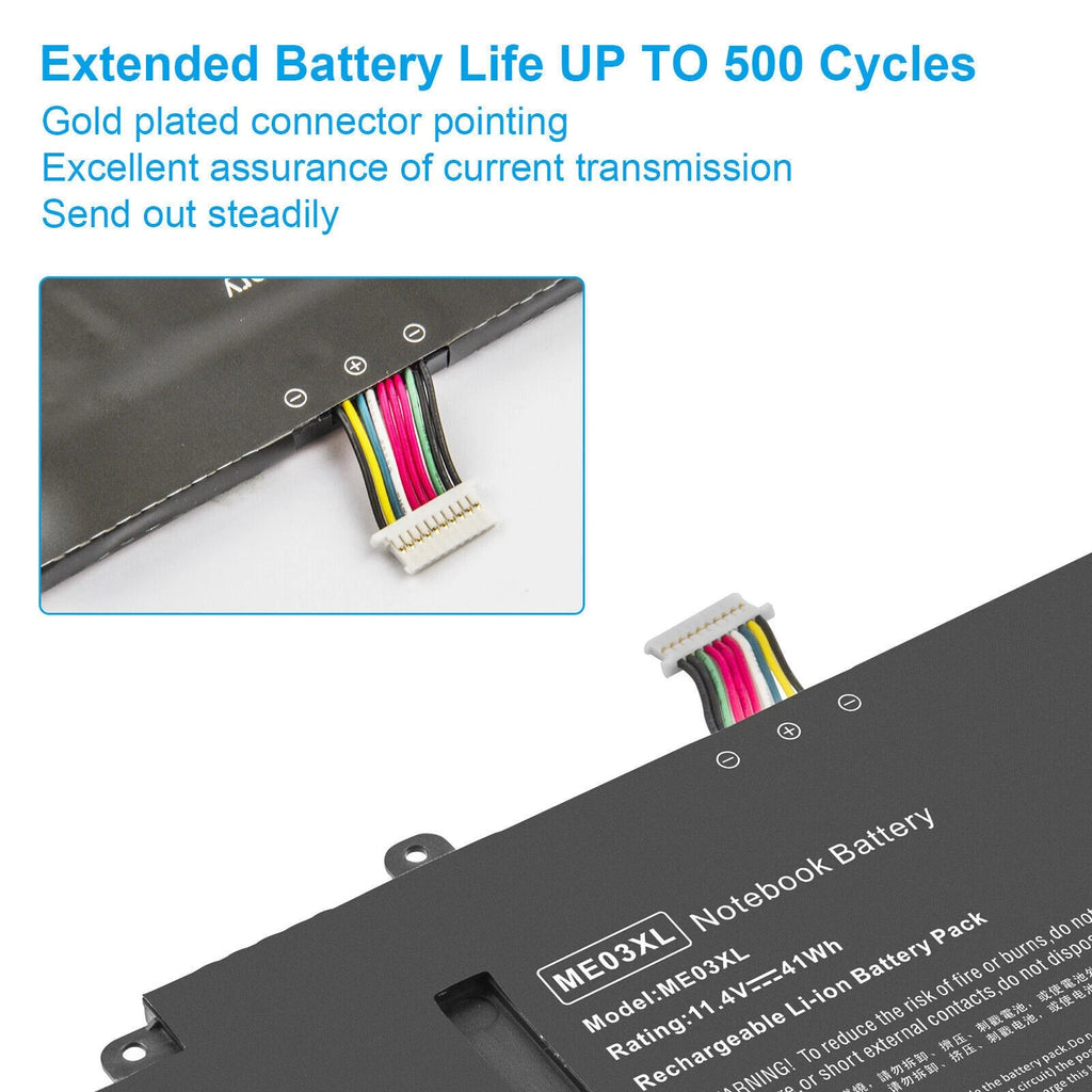 41Wh ME03XL Battery For HP Stream 11-d010nr 11-d010wm Serie Ultrabook 787089-541