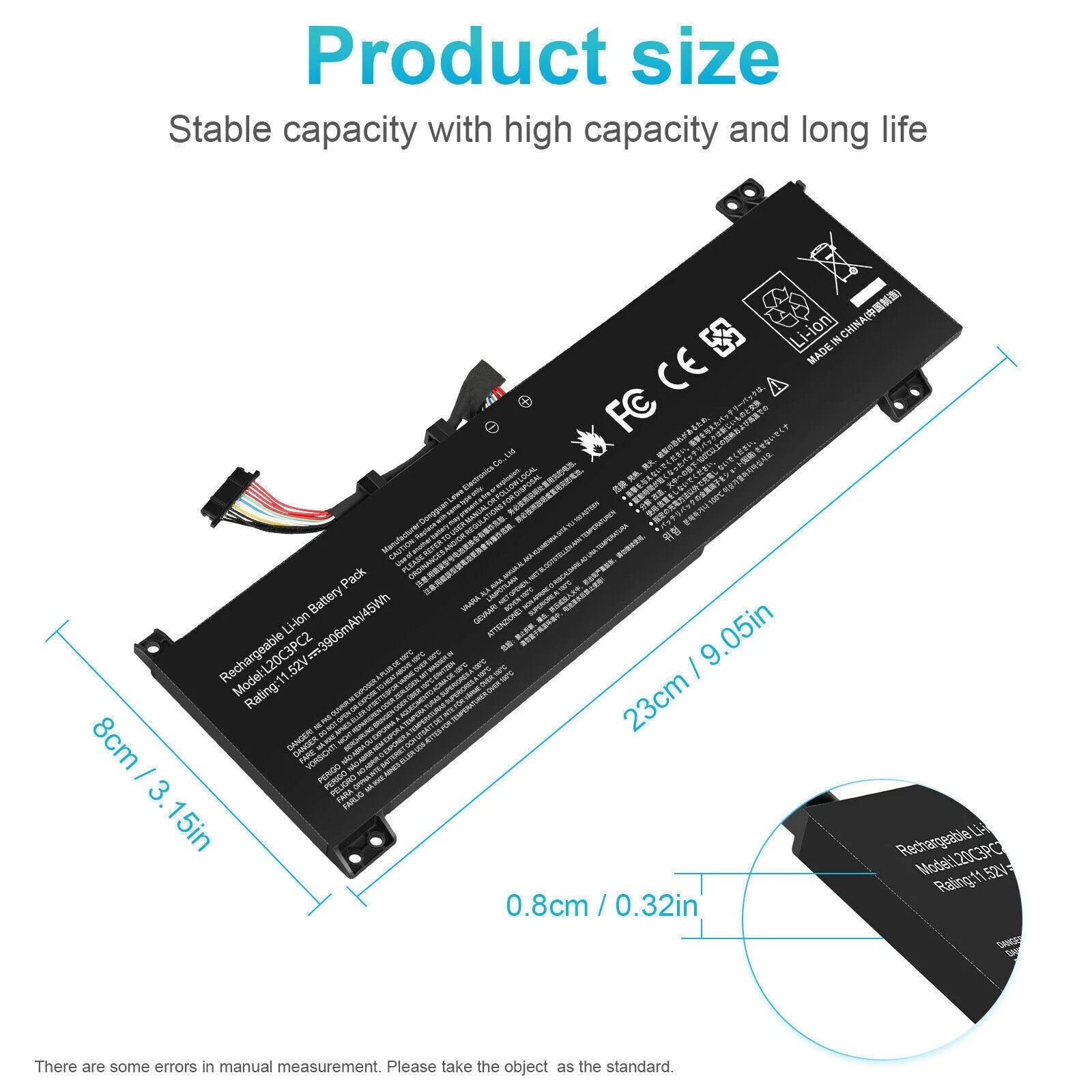 ??Battery L20C3PC2 For Lenovo Ideapad Gaming 3-15ACH6 82K1 L20M3PC2 L20D3PC 45Wh
