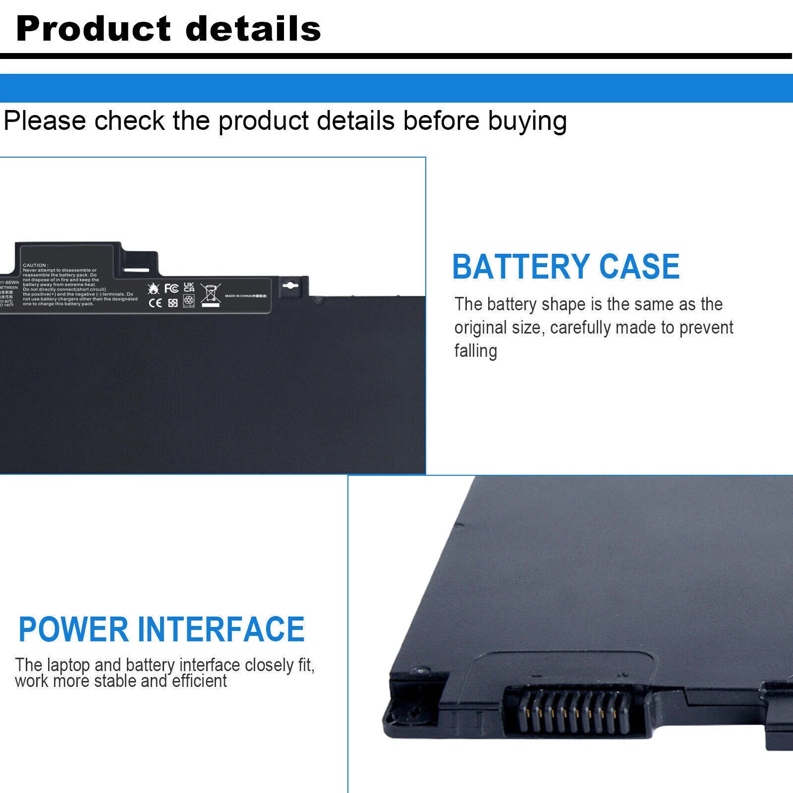 Lot - 10x CS03XL Battery For HP Elitebook 745 840 G3 G4 854108-850 800513-001