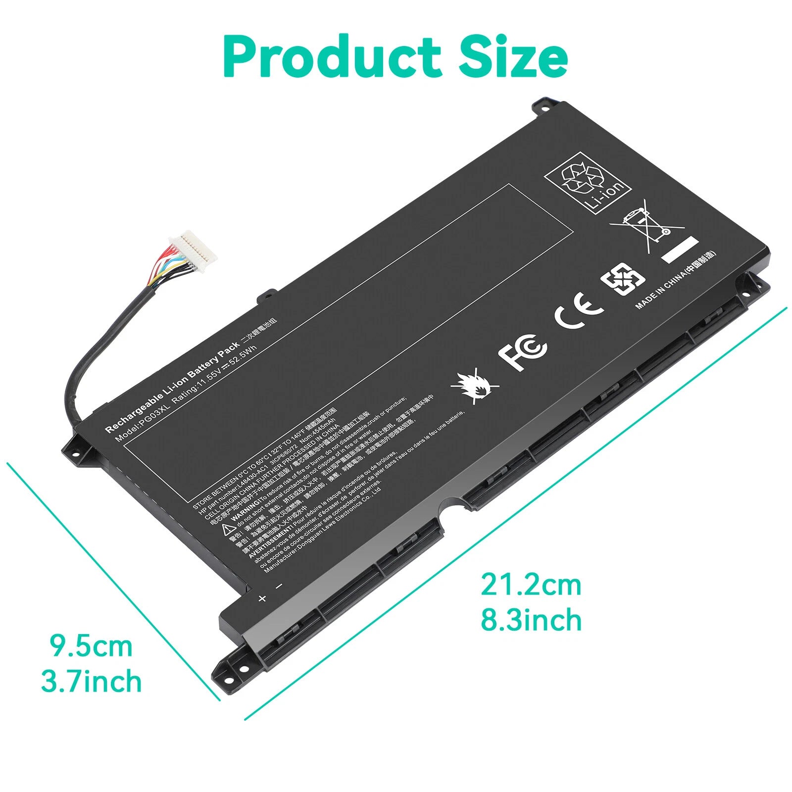 ?LOT OF PG03XL Battery For HP Pavilion Gaming 15-DK L48430-AC1 L48495-005 52.5Wh