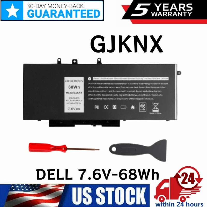 ?GJKNX Battery For Dell Latitude 5480 5580 5280 5490 5491 5580 5590 5591 68Wh