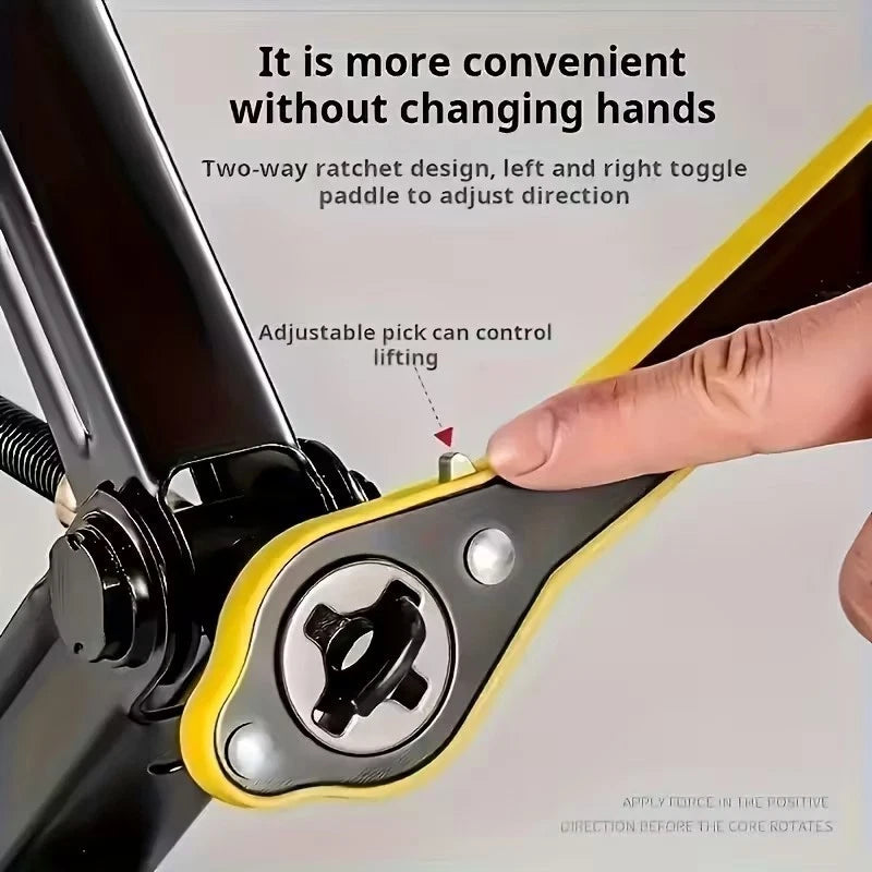 2Ton 3 Ton Scissor Jack Handle Crank Wheel Lug Wrench Tool Kit Car Garage Tire