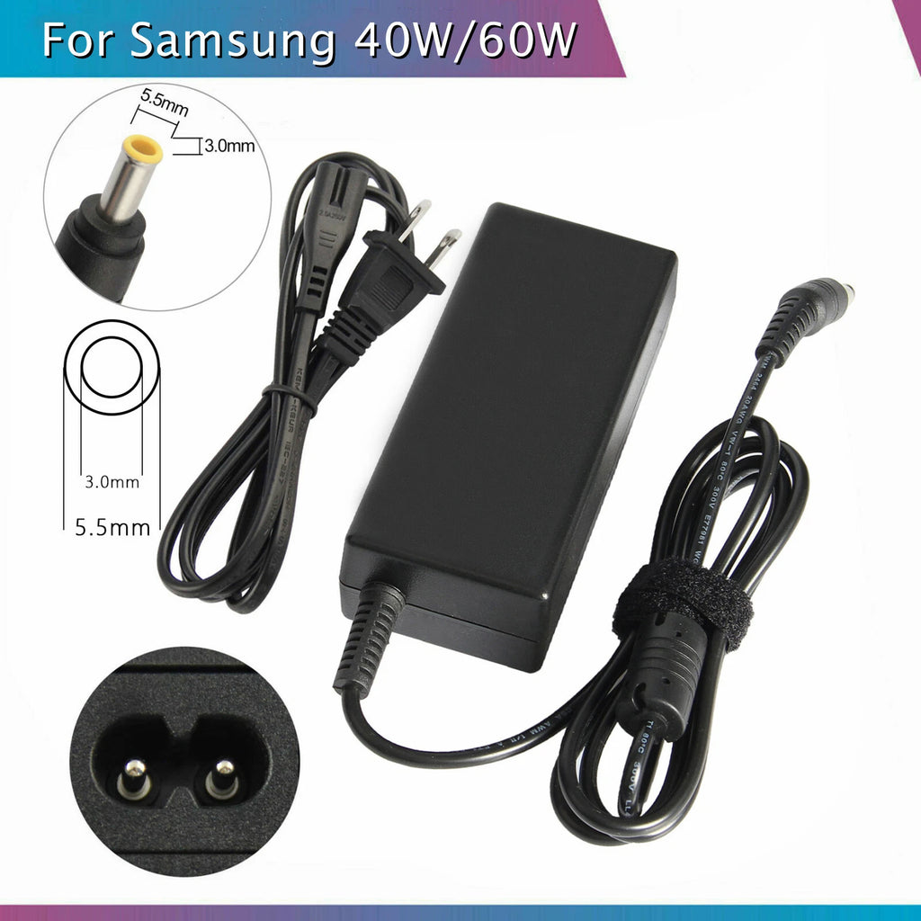 60W 19V Adapter AC Charger for Samsung R730 R540 R480 R580 RV511 RV520 NP-QX410