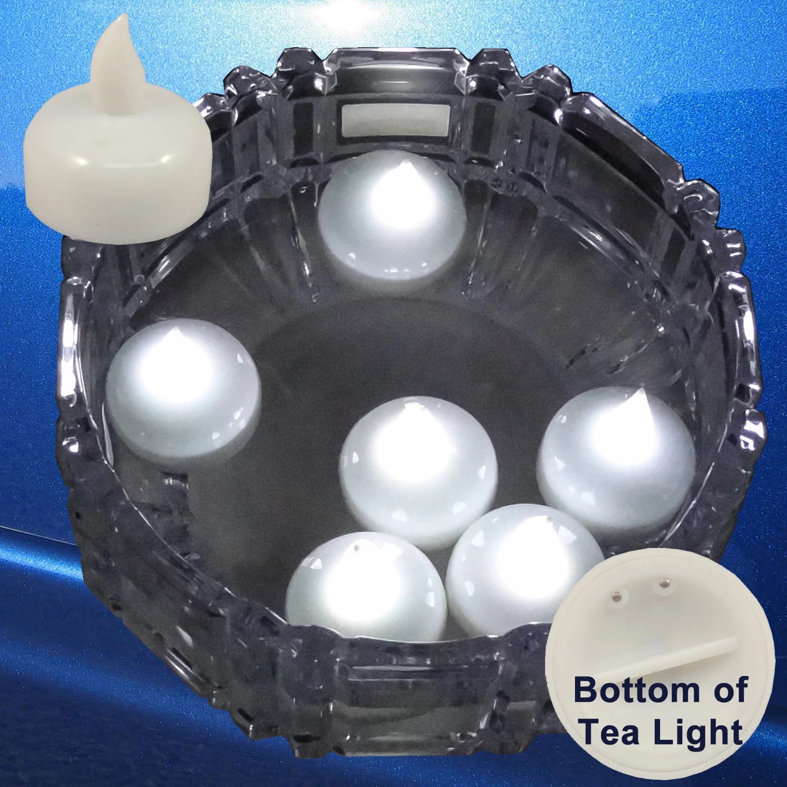 36 Flameless Floating LED tealight Candle Battery operated WHITE tea lights