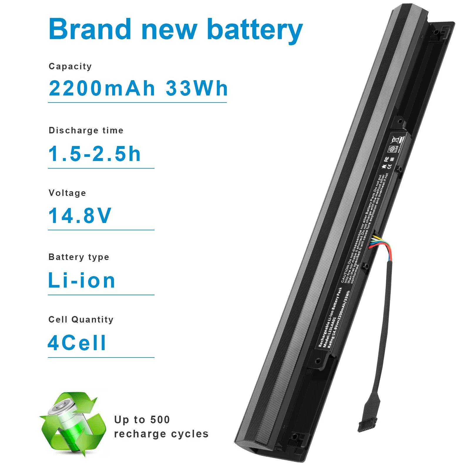 L15L4A01 L15M4A01 L15S4A01 Battery For Lenovo V4400 Ideapad 100-14IBD 100-15IBD