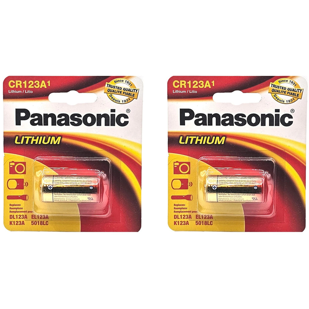 2pc Panasonic CR123 2/3A 3V Photo Lithium Batteries BR2/3A CR123 CR123-2 CR123-A