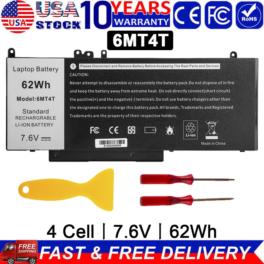 Laptop Battery For Dell Latitude E5470 E5570 Precision 3510 6MT4T 79VRK /Charger