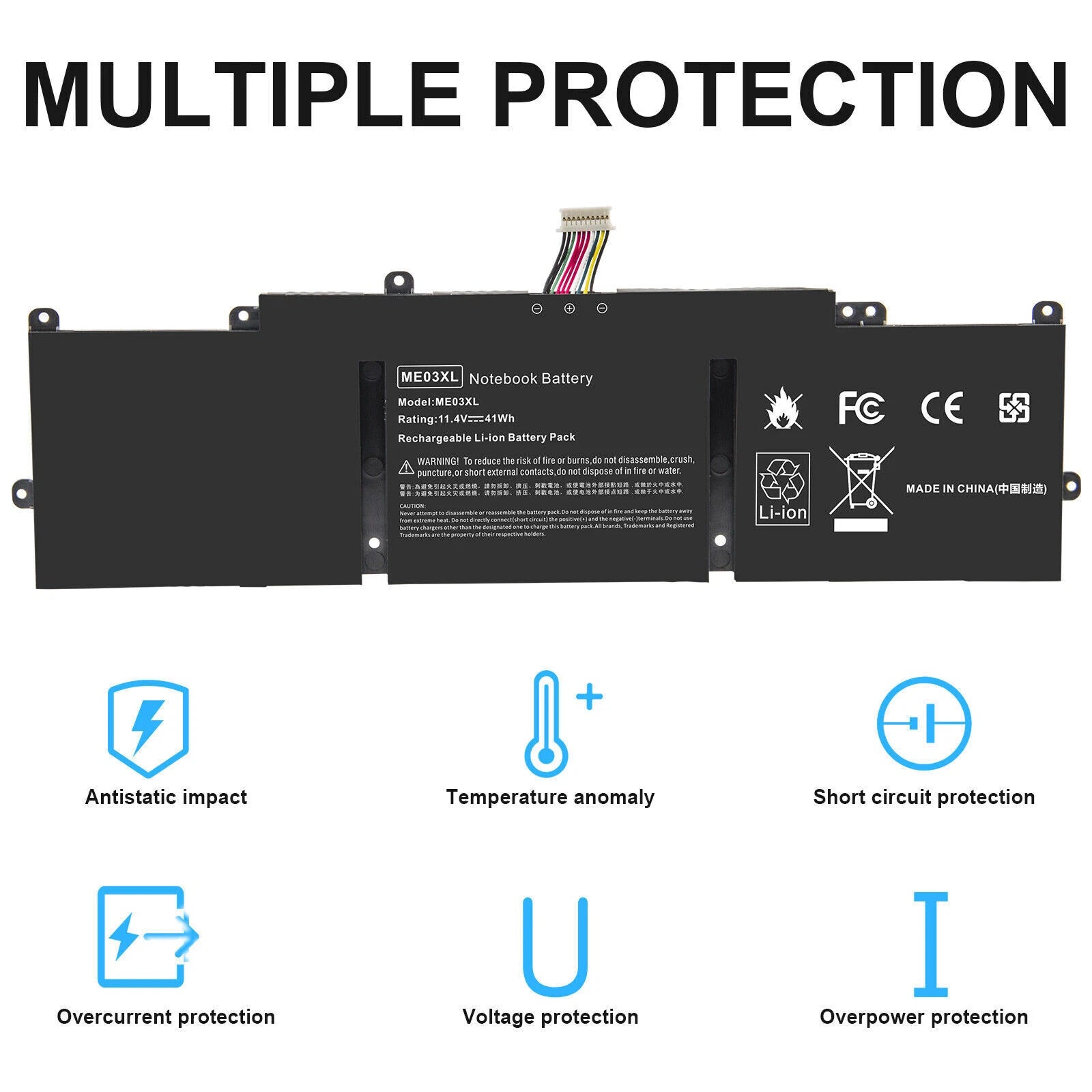 Battery For HP Stream 11-d010nr 11-d010wm Notebook ME03XL 787521-005 787089-421