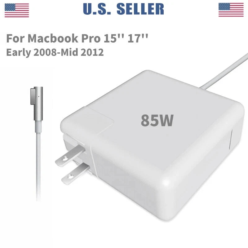 85W L-Tip Charger Adapter Power Supply For MacBook A1286 Mac Book Pro US Cord