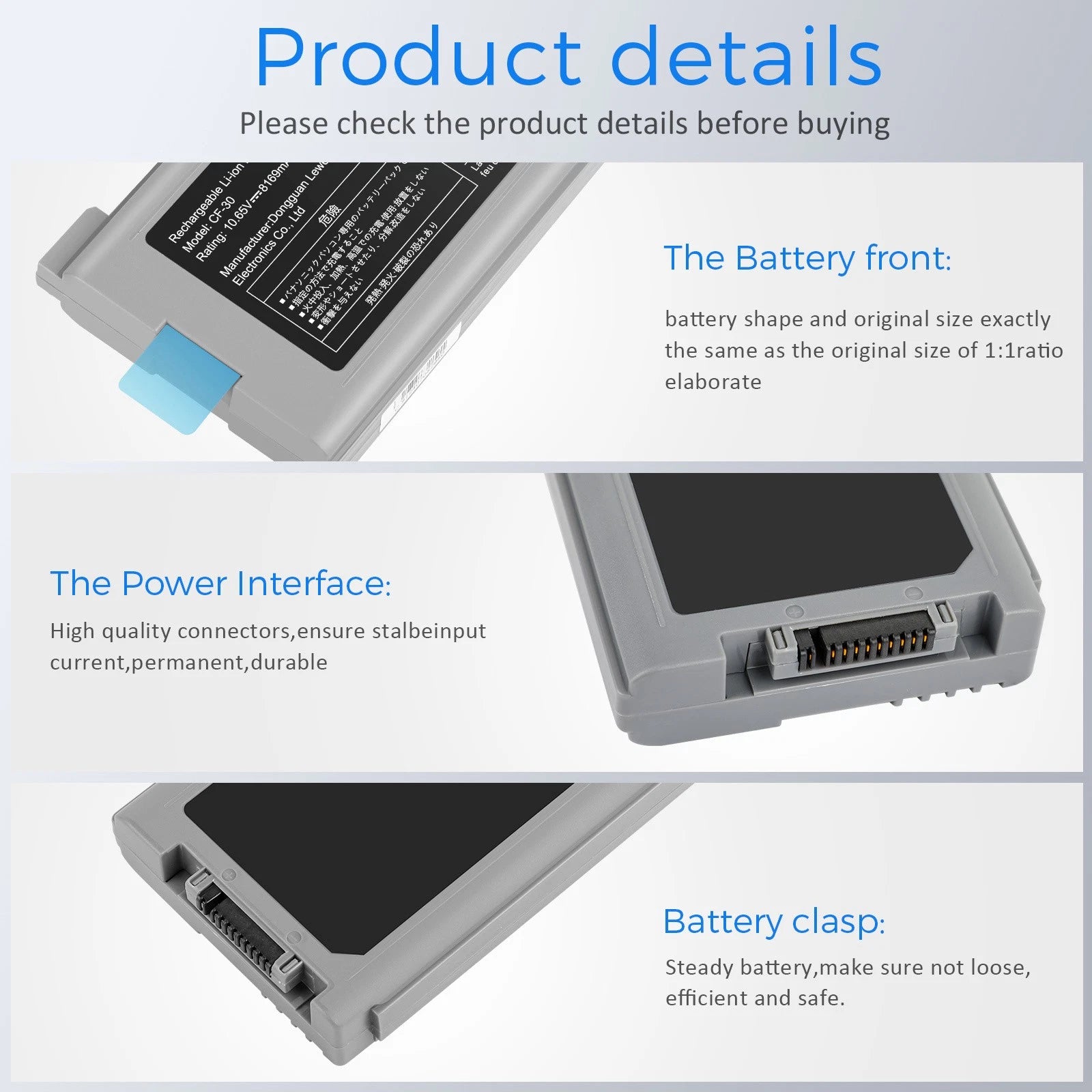 CF-VZSU46 CF-VZSU71U Battery for Panasonic Toughbook CF-30 CF-31 CF-53 CF-VZSU72