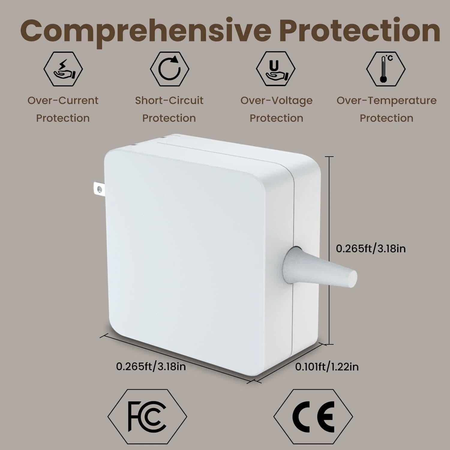 Power Cable Adapter Charger For Apple MacBook Air 11'' 13" 60W, Mag 2 T-Tip