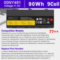 ??77+ 00NY491 Battery For Lenovo ThinkPad P50 P51 P52 00NY490 00NY492 SB10H45078