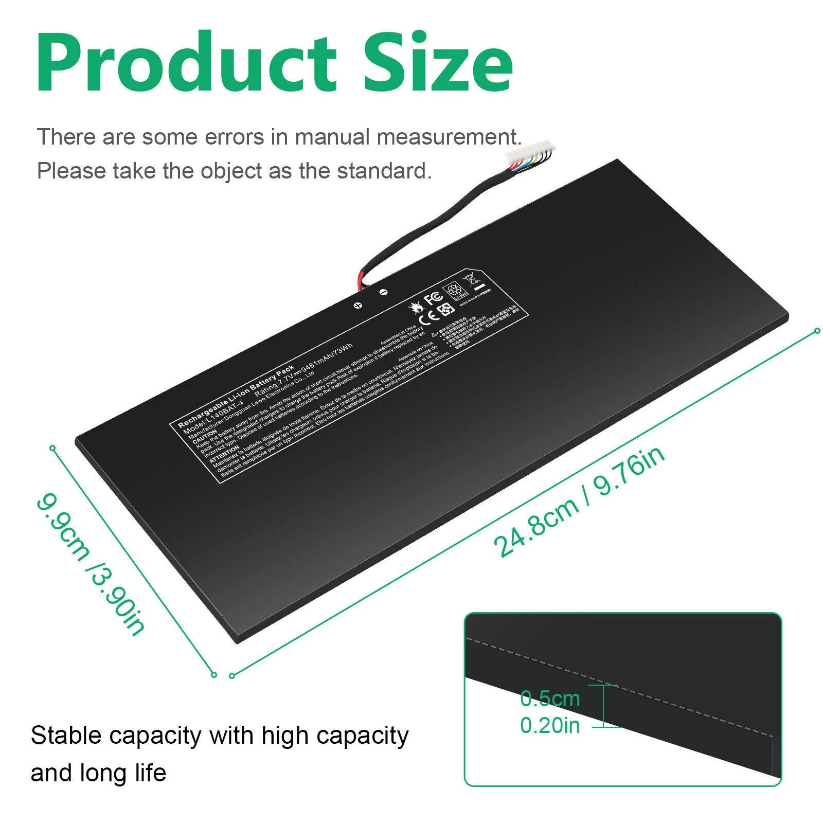 L140BAT-4 For CLEVO L140CU L141CU L140MU L141MU 2ICP5/50/112 VIA 14 Battery