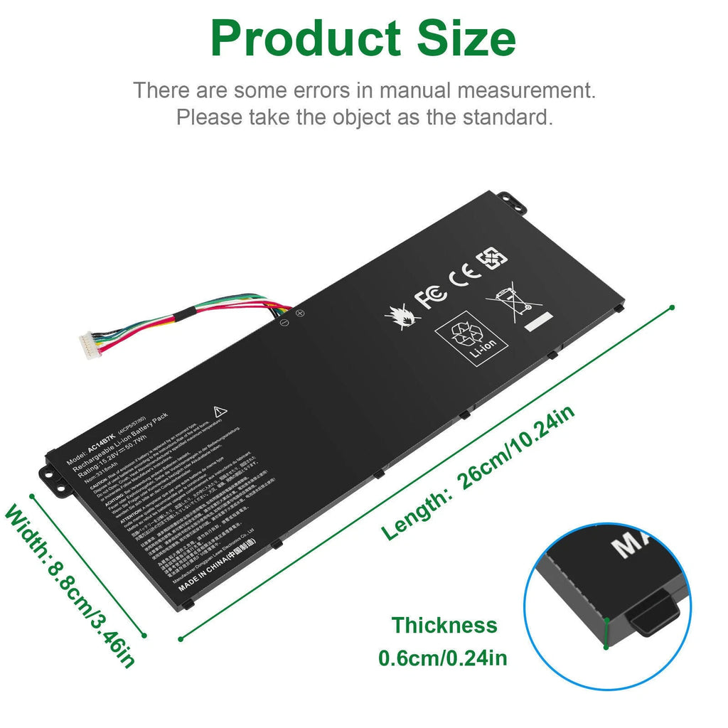 ?Battery AC14B7K 41CP5/57180 for Acer Swift 3 SF314-52 SF314-52G Spin5 SP515-51N