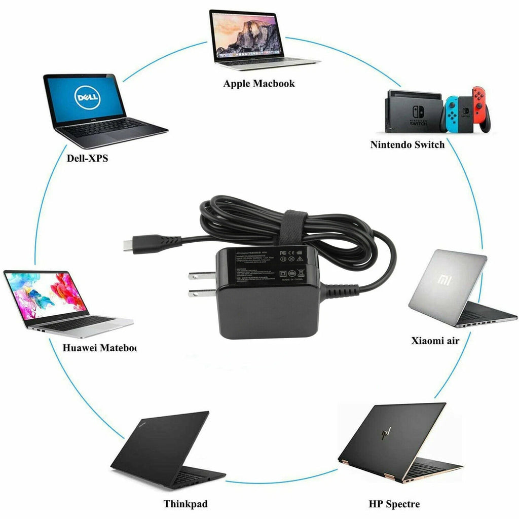 45W USB-C AC Adapter Charger for ASUS Chromebook C523N C523NA-DH02 Power Supply
