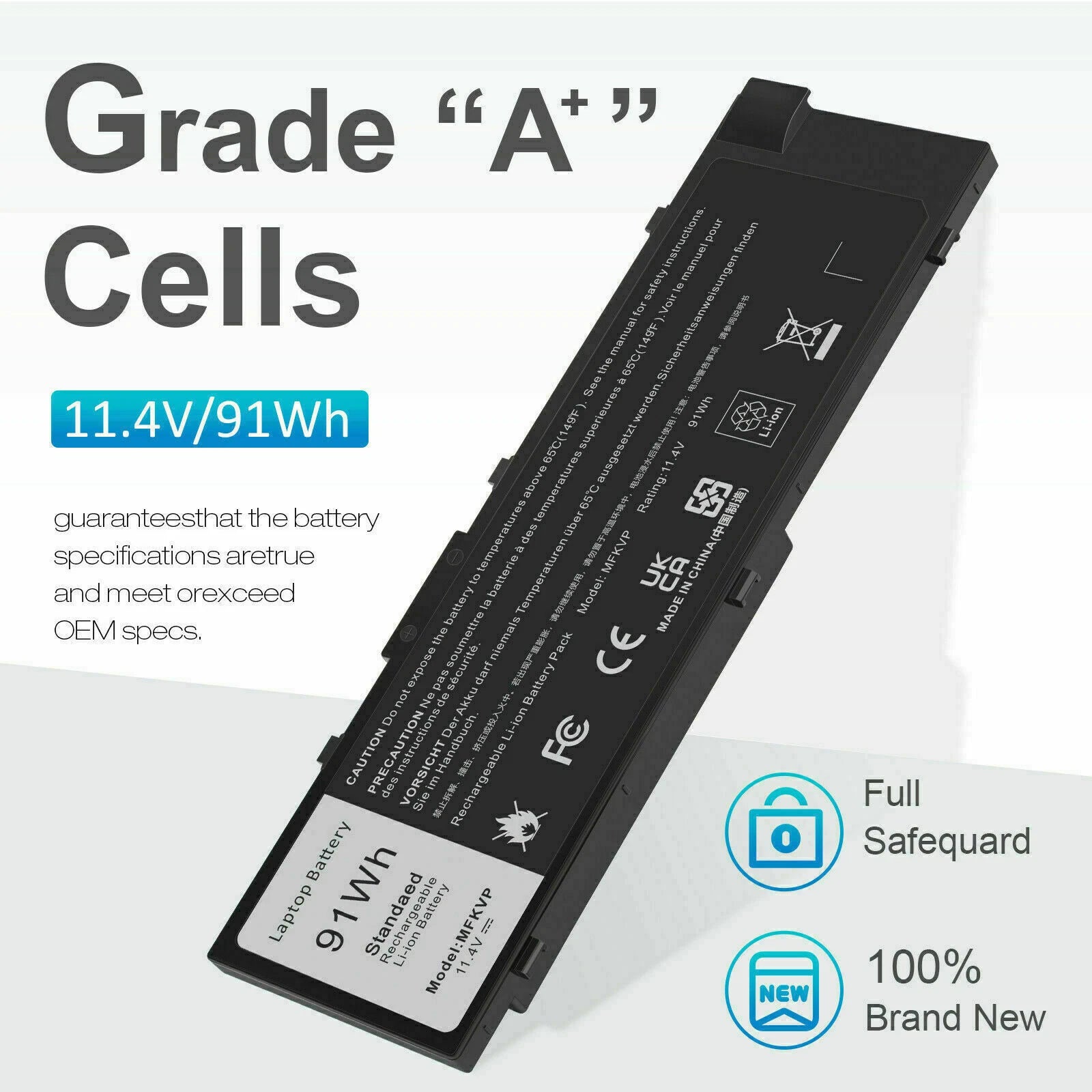 MFKVP Laptop Battery For Dell Precision 15 7510 7520 17 7710 7720 M7510 M7710 PC