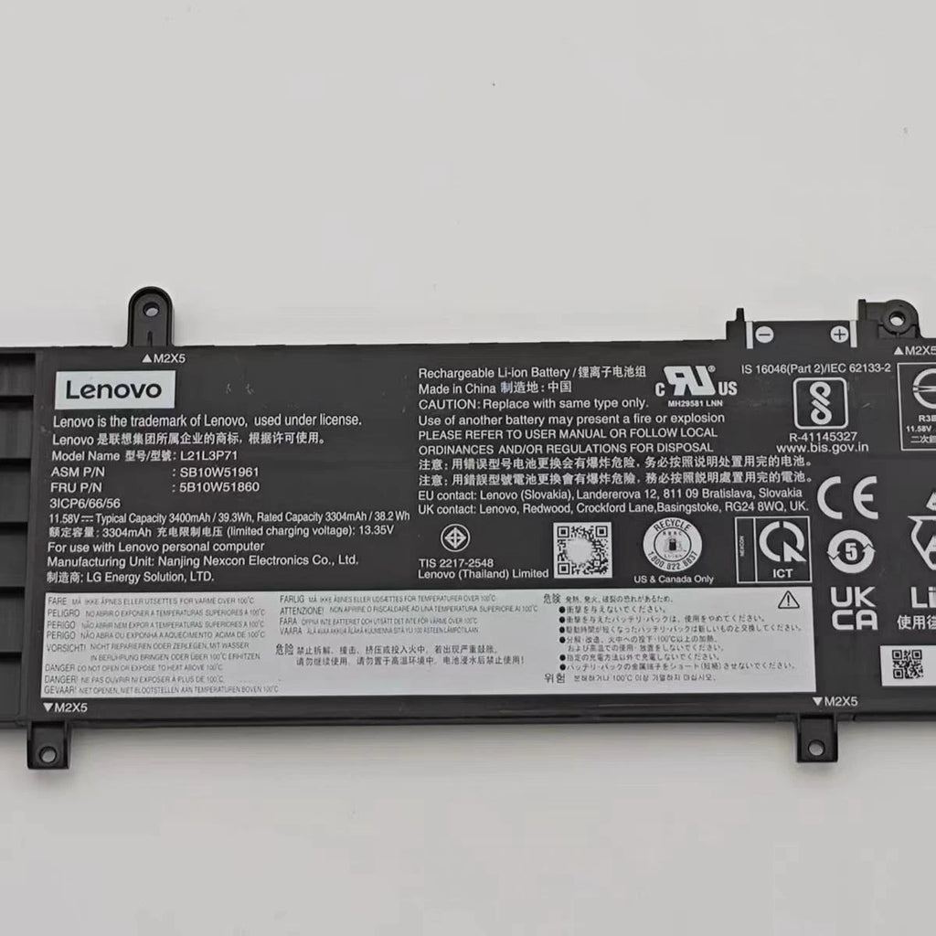 Genuine L21L3P71 Battery for Lenovo ThinkPad T14 P14s Gen 3 Gen 4 Series OEM