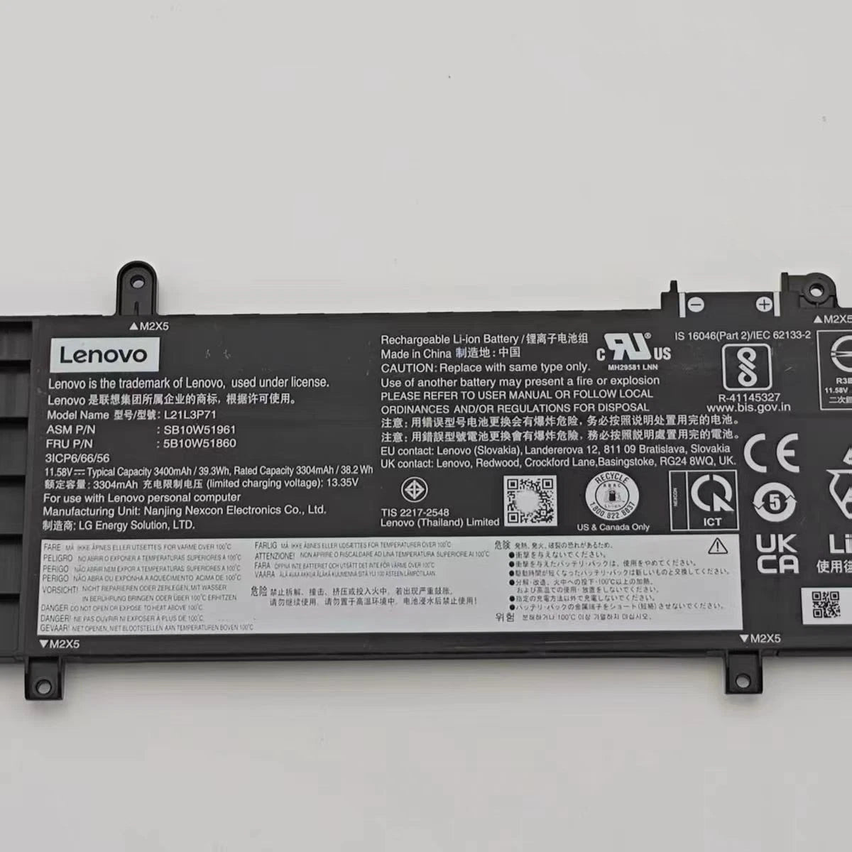 Genuine L21L3P71 Battery for Lenovo ThinkPad T14 P14s Gen 3 Gen 4 Series OEM