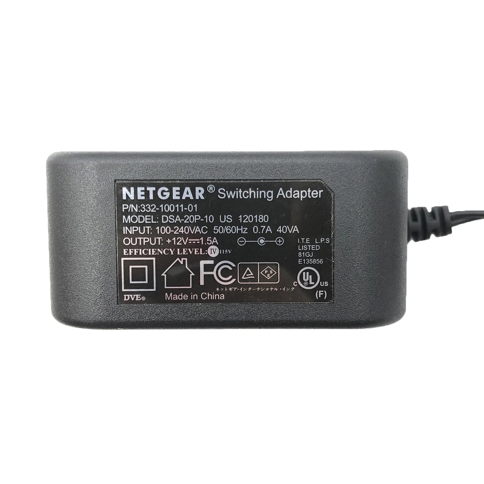 NEW Genuine Netgear AC/DC Adapter 12V for Netgear WAX202 WiFi 6 Gigabit Router