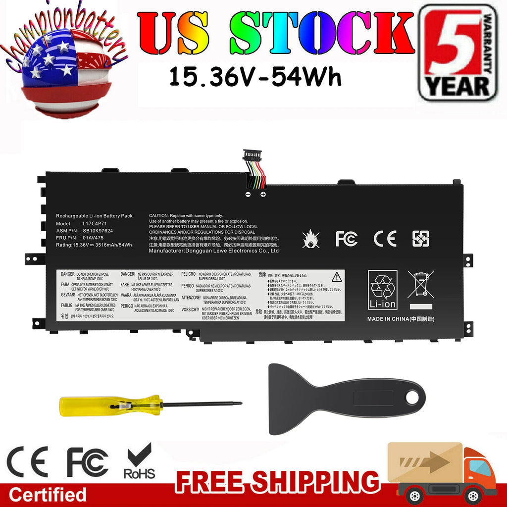 L17C4P71 L17M4P73 01AV475 Battery For Lenovo ThinkPad X1 Yoga 3rd Gen Series