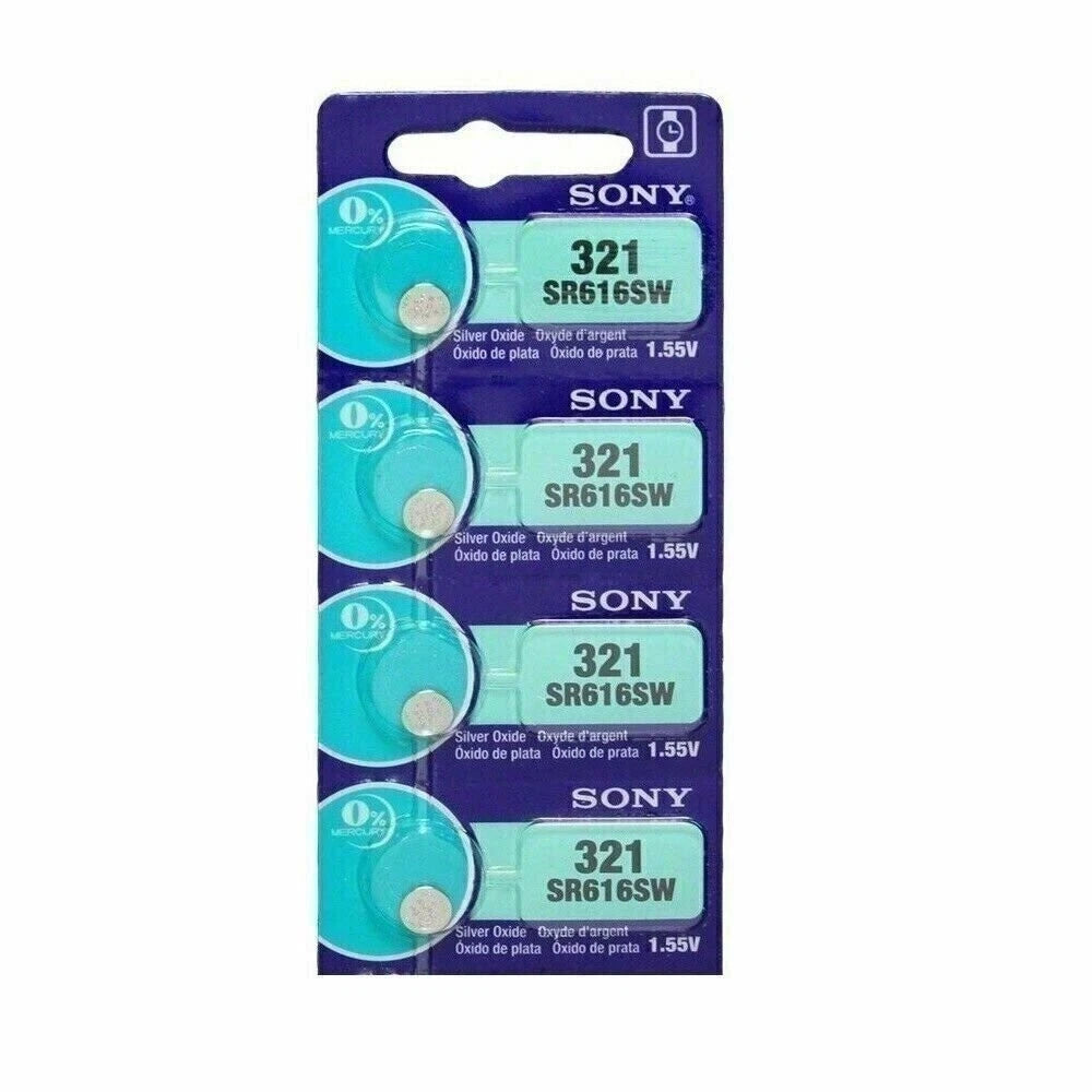 Sony 321 Silver Oxide Watch / Electronic Battery 4 Pcs