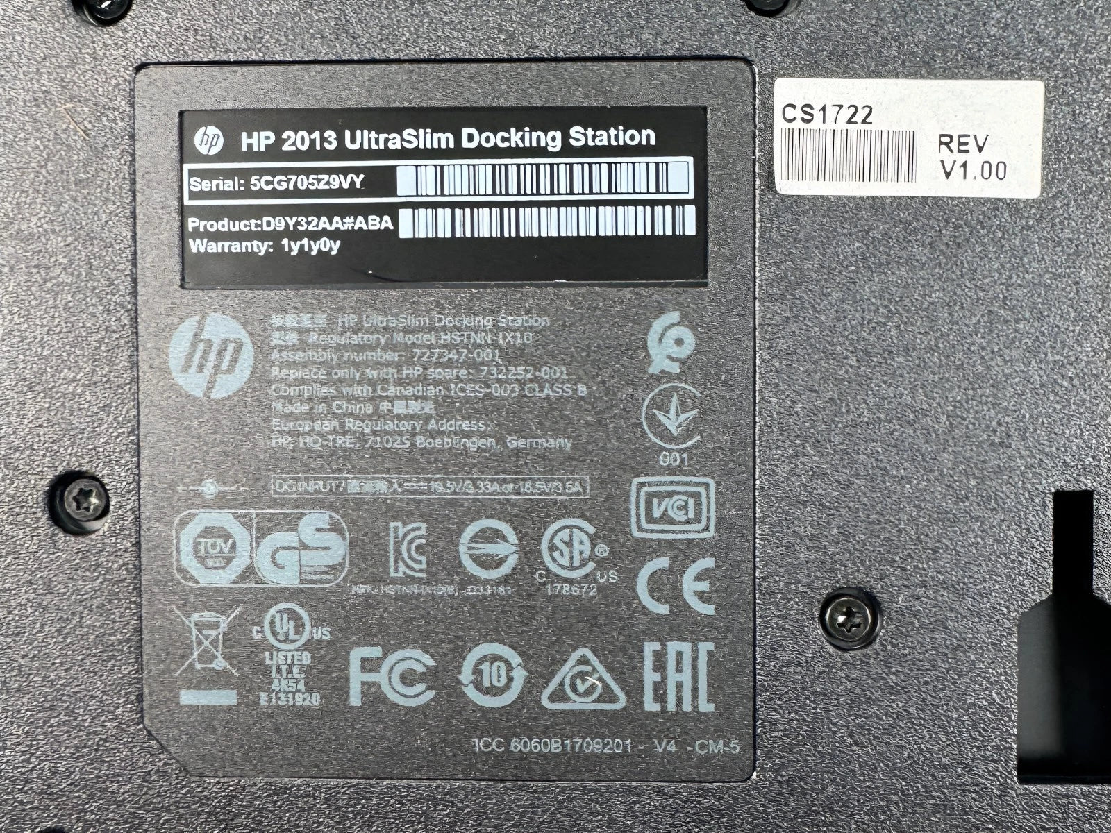 NEW HP UltraSlim Docking Station for HP EliteBook 840 G6 845 G2 850 G5 G6 Laptop