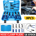 9Pcs Flexible Hose Clamp Pliers Wire Long Reach Fuel Oil Water Hose Remover Tool