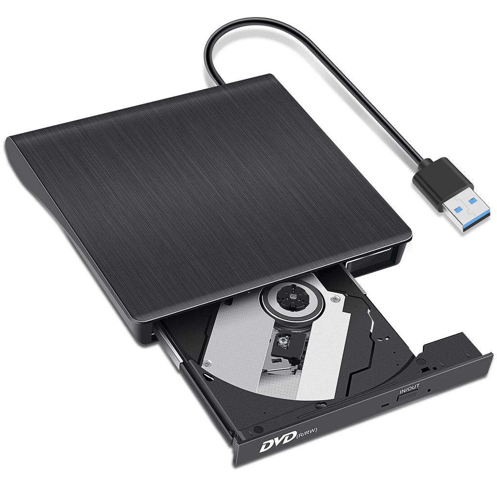 Slim External CD/DVD Drive USB 3.0 Player Burner Writer for Laptop PC Mac HP