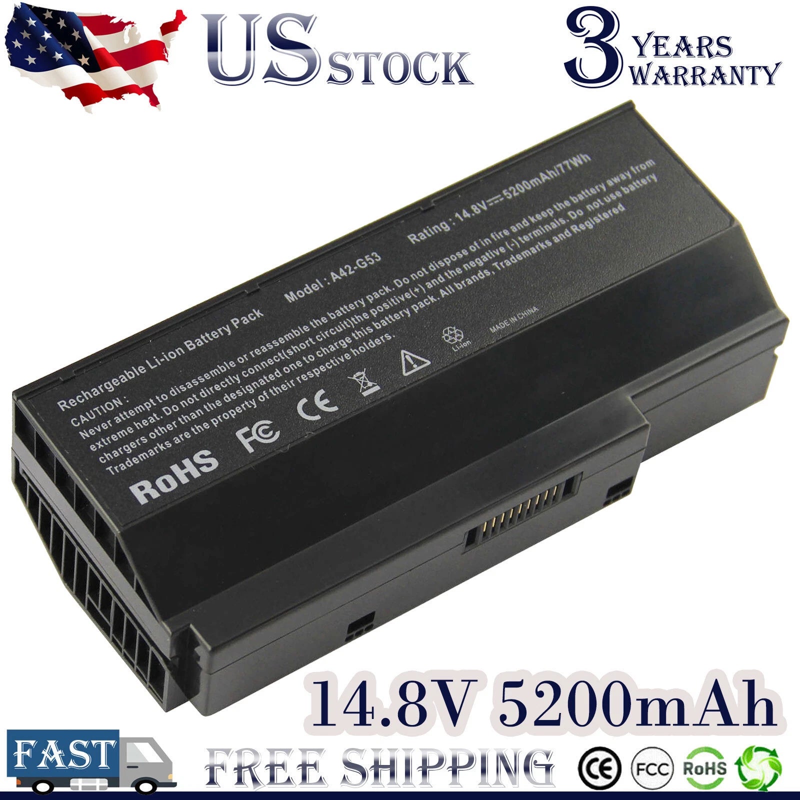 A42-G73 G73-52 Battery for Asus G73 G73JH G73JW G73SW G53JH G53JQ G53JW G53JX