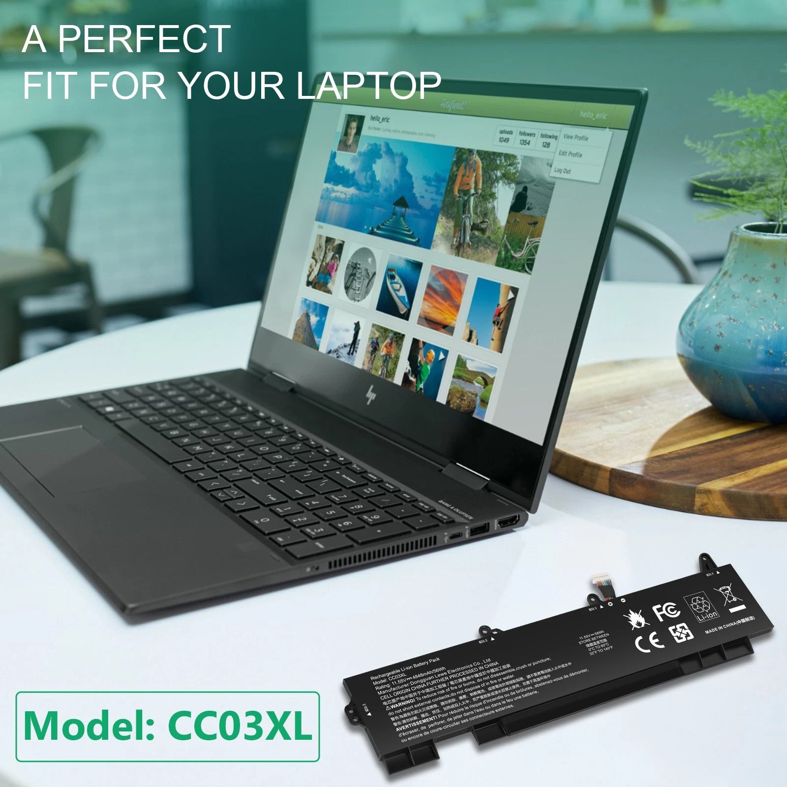 ?LOT CC03XL BATTERY FOR HP ELITEBOOK 850 G7 G8,855 G7 G8 L77991-005 56WH-3 Holes