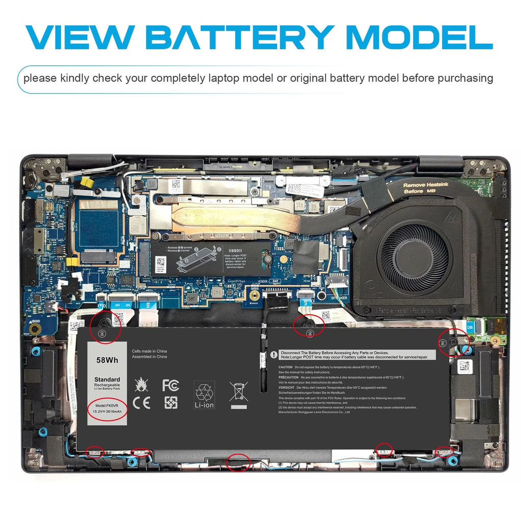 ?FK0VR 8P81K Battery For Dell Latitude 5330 5430 5530 7330 7430 7530 8H6WD 51R71