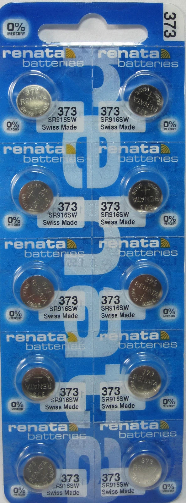 Renata Mercury Free SR916SW Batteries x 10