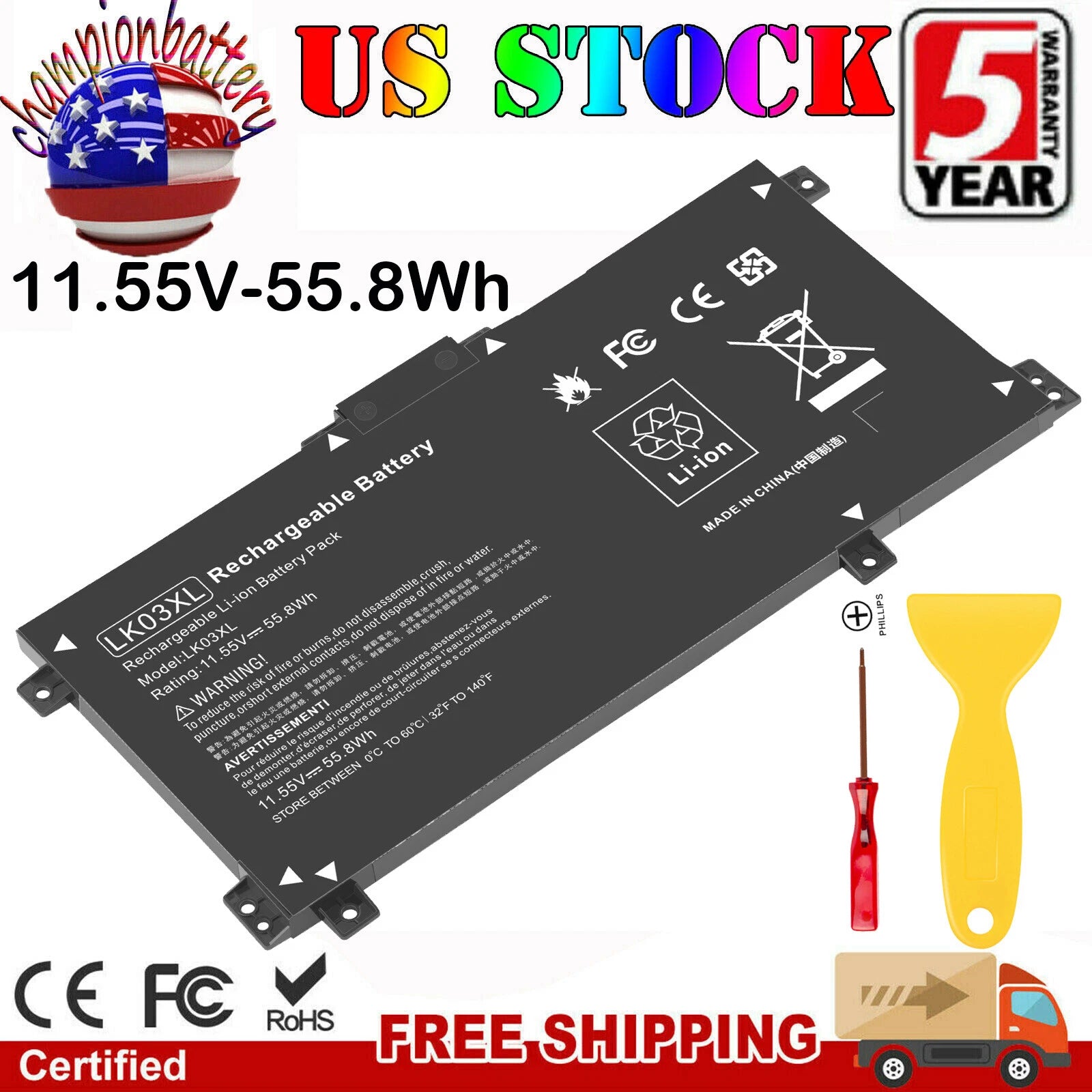 LK03XL Battery For HP ENVY X360 17M-AE111DX 15m-bp011dx 15m-cn0012dx 916814-855