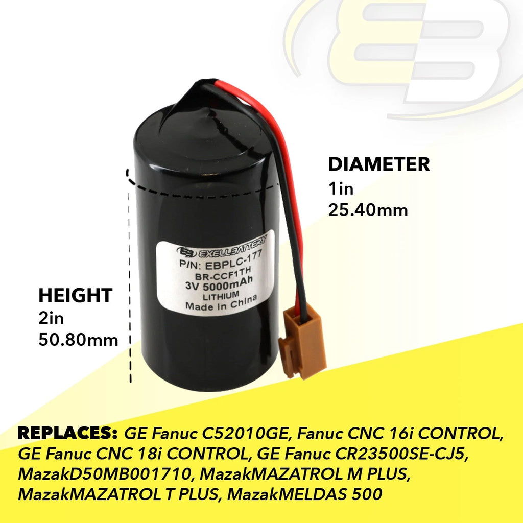 PLC Lithium 3V 2200mAh Computer Backup Battery Compatible With