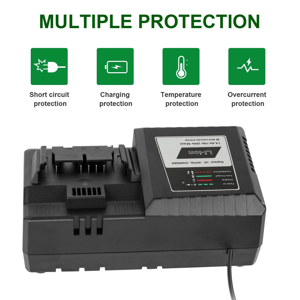 Battery Charger For Hitachi 14.4V- 18V Li-Ion UC18YFSL UC18YSL3 BSL1815 BSL1820