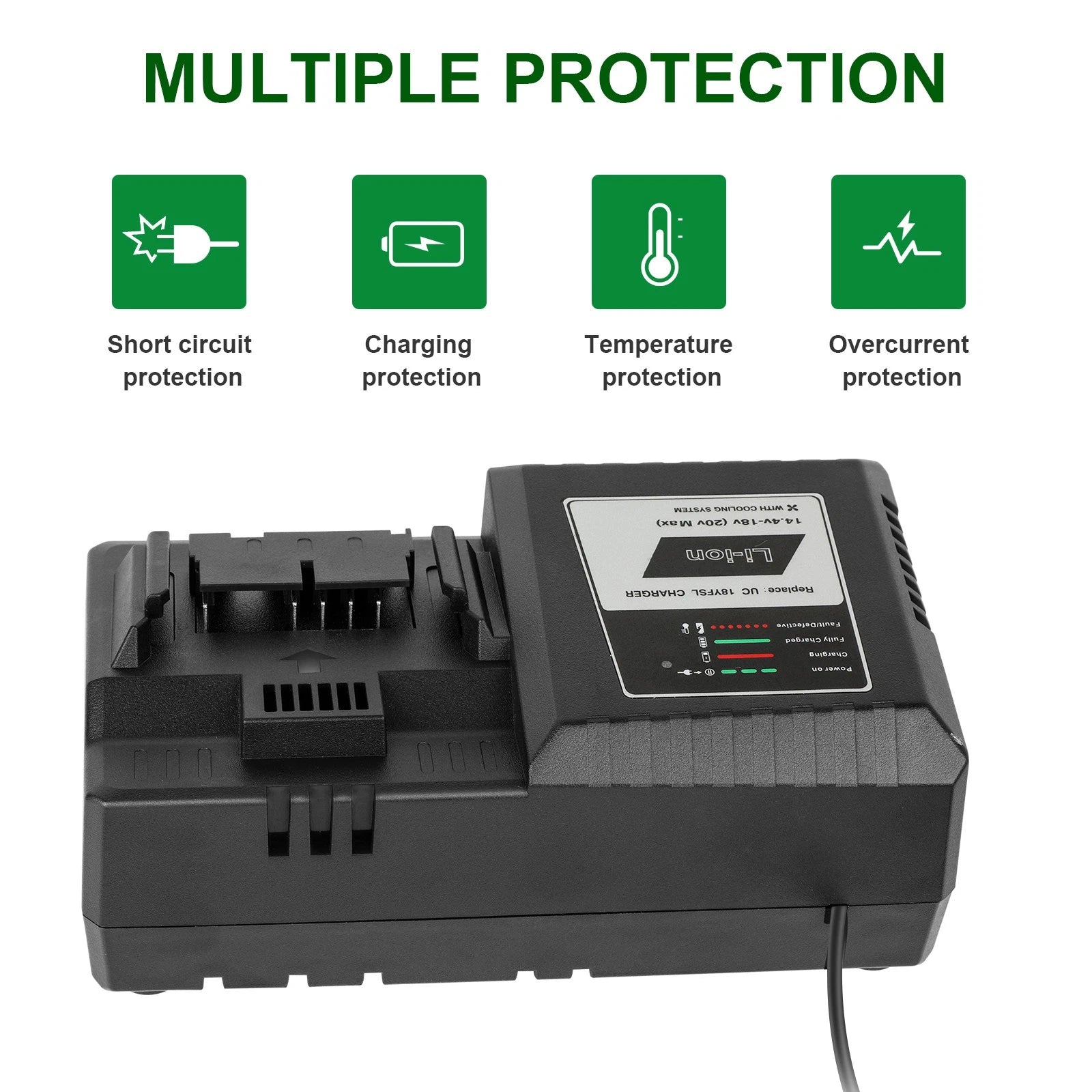 Battery Charger For Hitachi 14.4V- 18V Li-Ion UC18YFSL UC18YSL3 BSL1815 BSL1820
