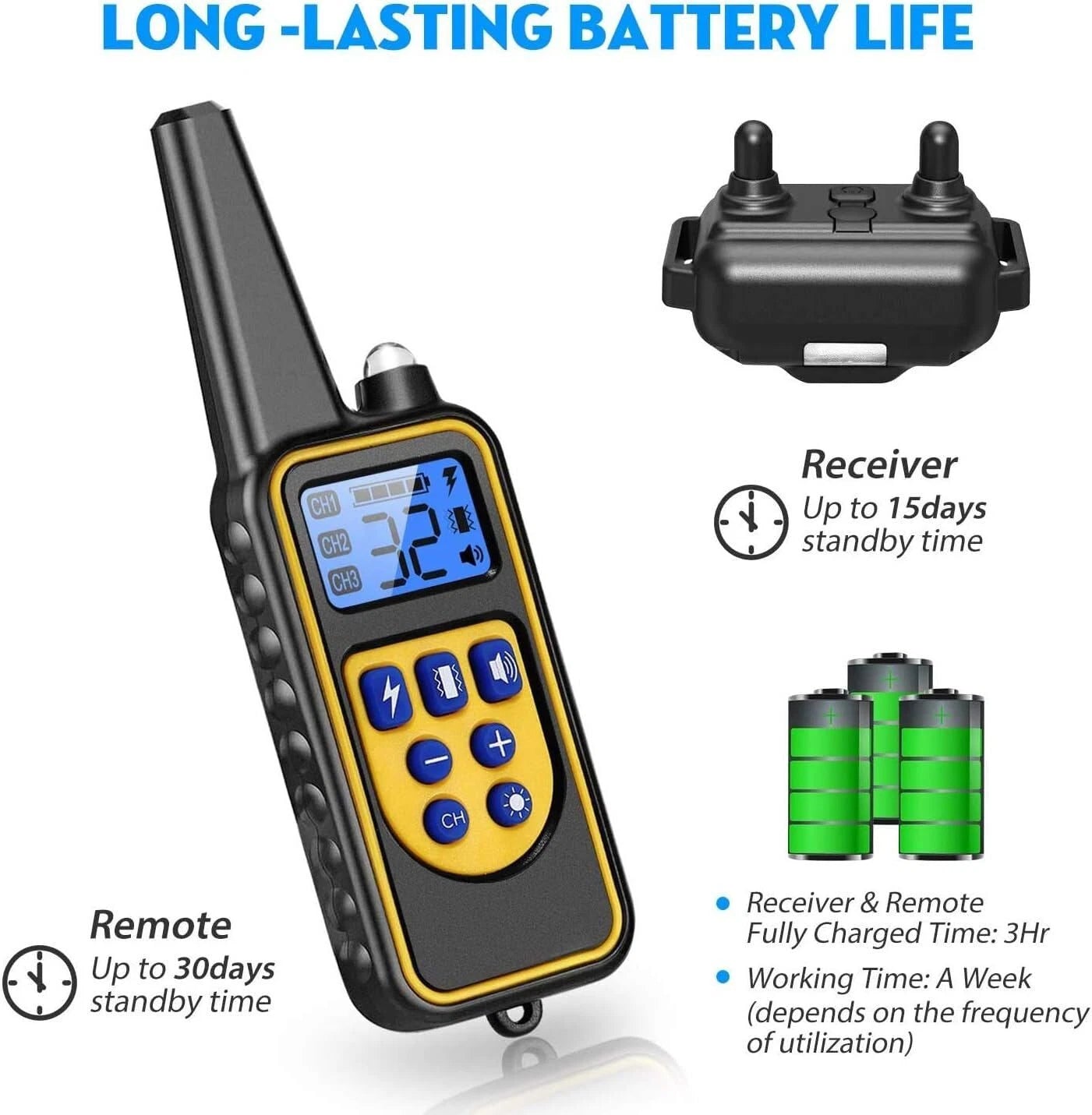Wireless Dog Fence Electric Boundary Pet Training Containment Collar System Yard