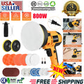 800W Car Polisher Buffer Sander Polishing Machine Rotary 5" Buffing Pads Kit