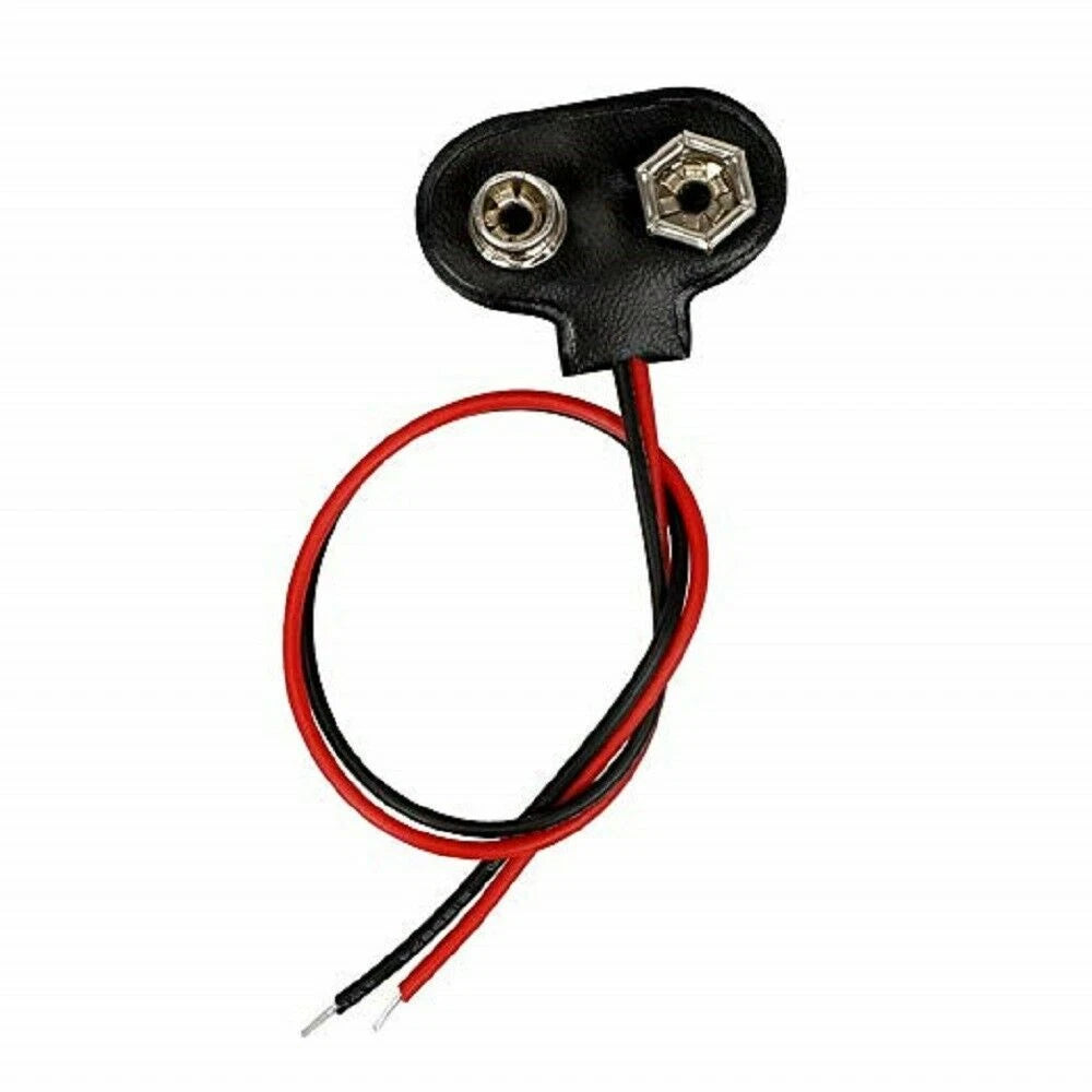 New Pack of 2x 9V Battery Connector Snap Clip Wire Connector Lead Holder T Type